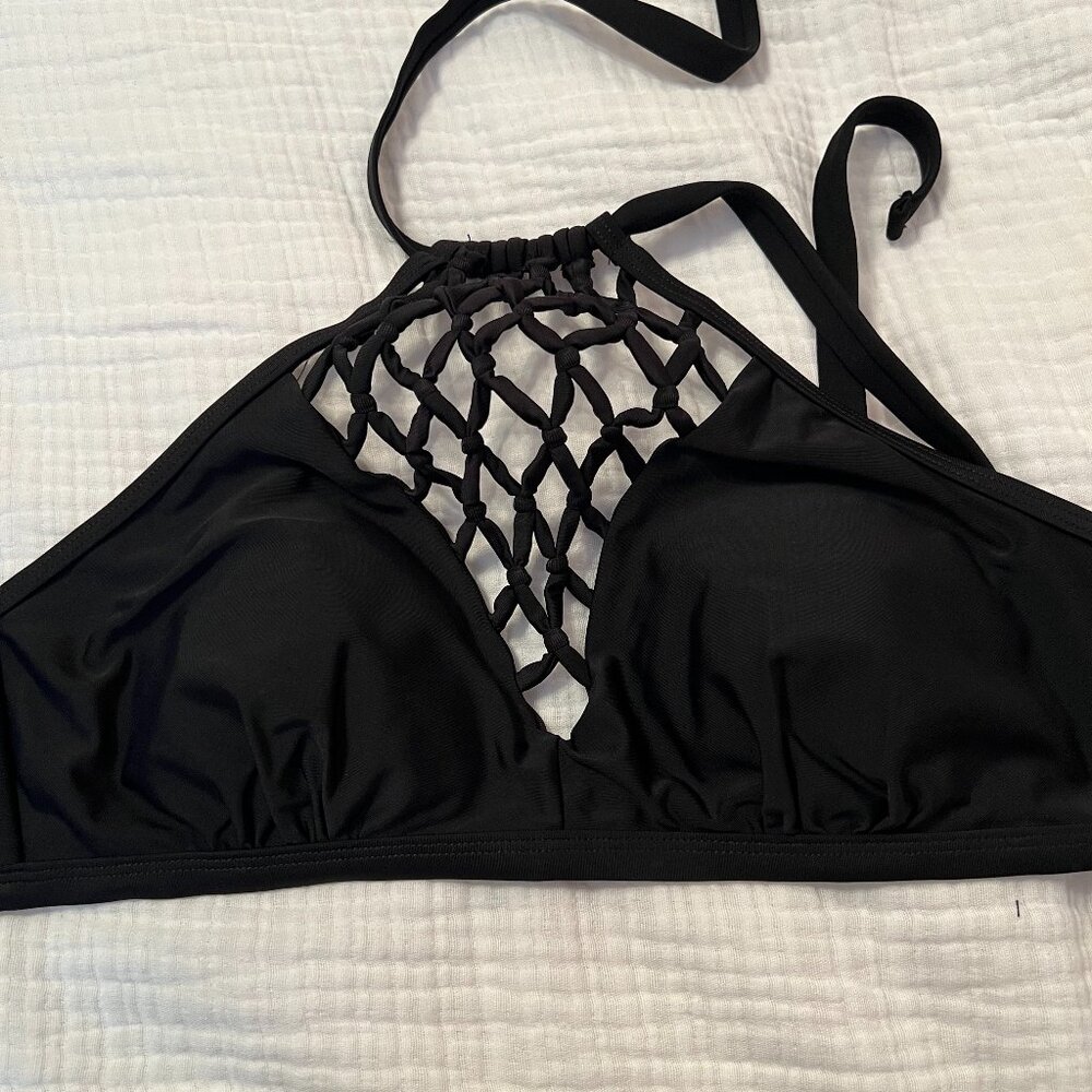 Swimsuits For All Bikini Top Black size 8